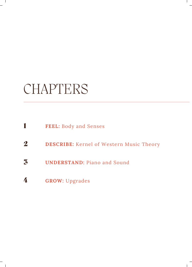 Keystone Texts chapter map: Feel, Describe, Understand, Grow